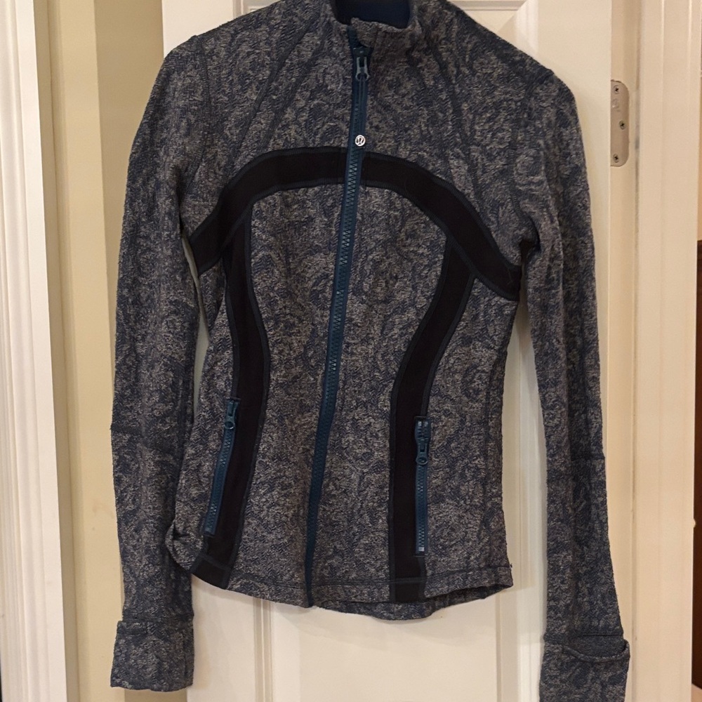 lululemon athletica Patterned Blue and Black Utility Jacket